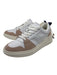 Ferragamo Shoe Size Est 9 NWT White & Beige Leather & Suede Solid Sneaker Shoes White & Beige / Est 9