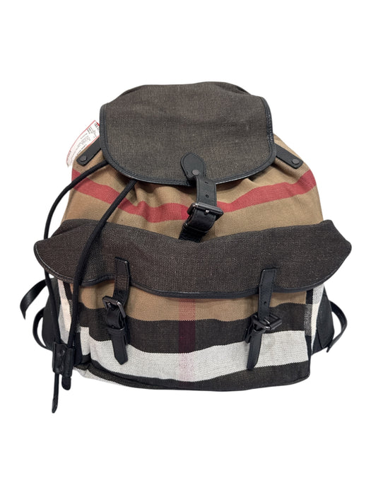 Burberry Tan & Multi Canvas Novacheck Men's Backpack Tan & Multi