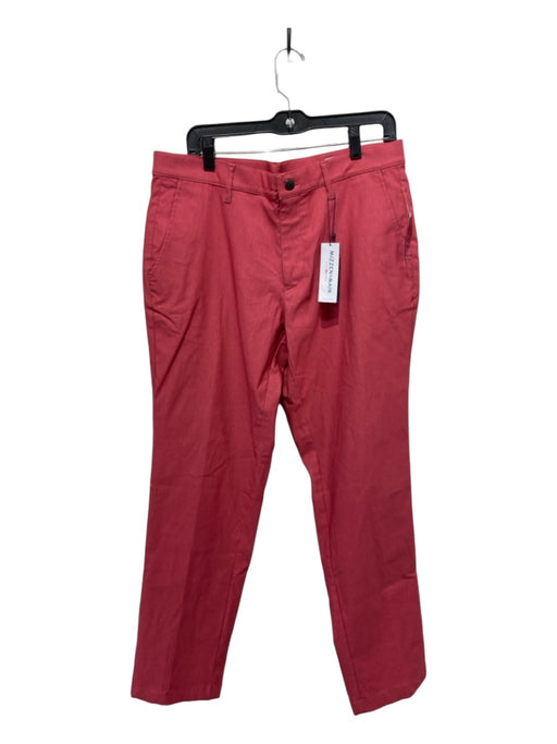 Mizzen + Main NWT Size 34 Red Synthetic Solid Khakis Men's Pants 34