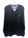 Lacoste NWT Size XL Black Cotton Solid V Neck Men's Sweater XL