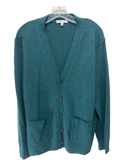 Alex Mill Size XL Teal Wool Solid Cardigan Men's Sweater XL