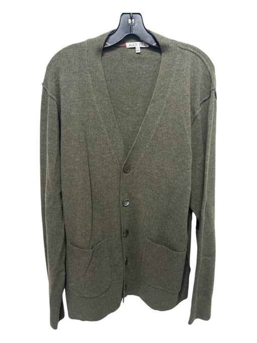 Alex Mill Size XL Olive Wool Solid Cardigan Men's Sweater XL