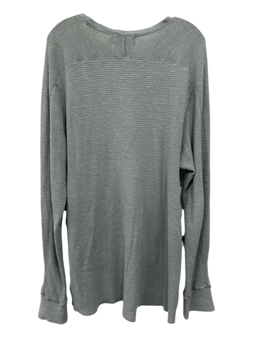 RRL Size XL Gray Cotton Waffle Thermal Men's Long Sleeve Shirt Gray / XL