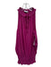 Ramy Brook Size XS Purple Polyester Tie Neck Sleeveless Pleat Elastic Hem Top Purple / XS