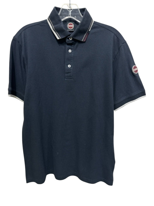 Colmar Size L Navy Blue Solid Polo Men's Short Sleeve Navy Blue / L