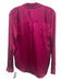 L'agence Size XS Fuchsia Pink Silk Long Sleeve Button Up Collared Shirt Top Fuchsia Pink / XS