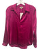 L'agence Size XS Fuchsia Pink Silk Long Sleeve Button Up Collared Shirt Top Fuchsia Pink / XS