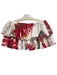 Aje Size 6 White, Red & Yellow Cotton Off Shoulder Brush Strokes Ruffle Crop Top White, Red & Yellow / 6