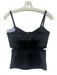Ramy Brook Size 0 Black Lamb leather Sleeveless Snake Detail Cutout Back Zip Top Black / 0