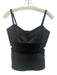 Ramy Brook Size 0 Black Lamb leather Sleeveless Snake Detail Cutout Back Zip Top Black / 0