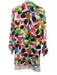 PatBo Size 2 White & Multi Cotton Abstract Print Button Front Long Sleeve Dress White & Multi / 2