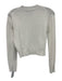 Theory Size P White Viscose Blend Open Knit Long Sleeve Ribbed Hem Sweater White / P