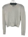 Theory Size P White Viscose Blend Open Knit Long Sleeve Ribbed Hem Sweater White / P