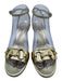 Gucci Shoe Size 6.5 Gold & Brown Leather Horsebit Ankle Strap Sandals Gold & Brown / 6.5