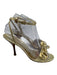 Gucci Shoe Size 6.5 Gold & Brown Leather Horsebit Ankle Strap Sandals Gold & Brown / 6.5