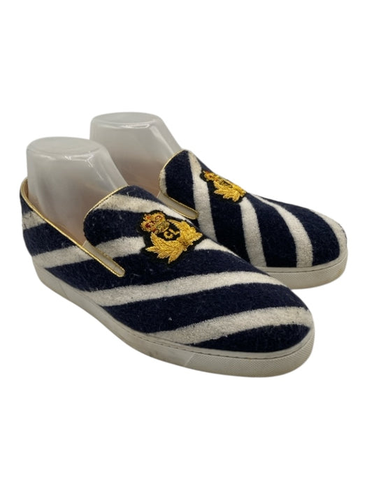 Christian Louboutin Shoe Size 40.5 Blue & White Leather & Textile Sneakers Blue & White / 40.5