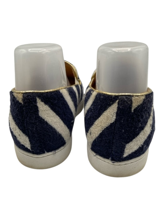 Christian Louboutin Shoe Size 40.5 Blue & White Leather & Textile Sneakers Blue & White / 40.5