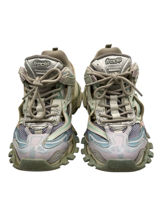 Balenciaga Shoe Size 9 White & Multi Leather Chunky Cutout Sneakers White & Multi / 9