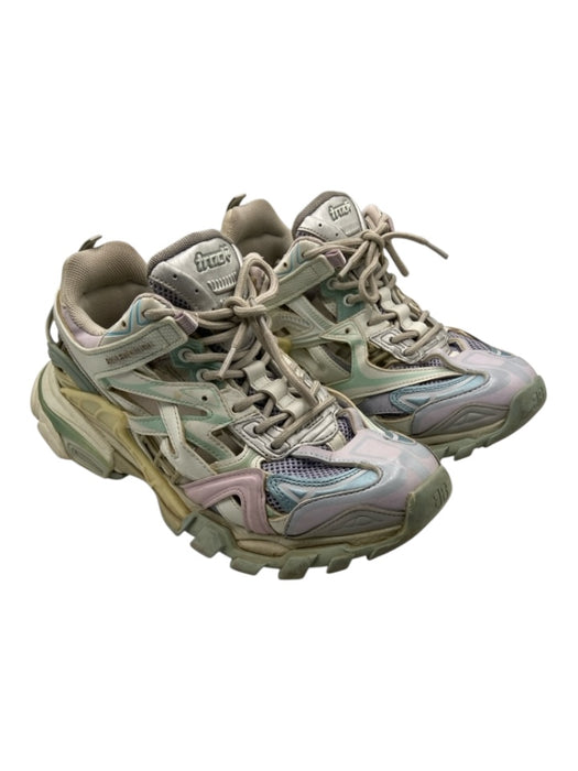 Balenciaga Shoe Size 9 White & Multi Leather Chunky Cutout Sneakers White & Multi / 9