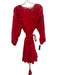 Mare Mare Size Small Red Polyester Blend Long Sleeve Floral Embroidery Dress Red / Small