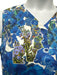 Marni Size 46 Blue, White, Multi Cotton floral print Sleeveless V Neck Dress Blue, White, Multi / 46
