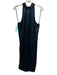 Frame Size M Dark Blue Acetate & Polyester Sleeveless Leg Slit Back Zip Dress Dark Blue / M