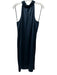 Frame Size M Dark Blue Acetate & Polyester Sleeveless Leg Slit Back Zip Dress Dark Blue / M