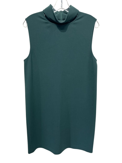 Theory Size 8 Dark Green No Fabric Tag Sleeveless front keyhole Back Zip Dress Dark Green / 8