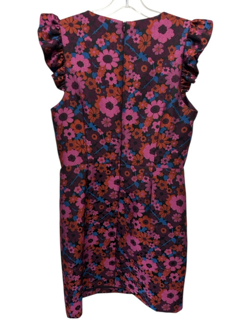 Trina Turk Size 10 Purple, Pink, Multi Polyester floral print Back Zip Dress Purple, Pink, Multi / 10