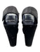 Pedro Garcia Shoe Size 37.5 Black Suede Velcro Strap Square Toe Sandals Black / 37.5