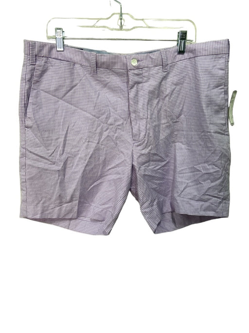 Polo Size 38 Purple & White Cotton Blend Gingham Khakis Men's Shorts 38