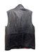 5/48 Size L Black Leather Solid Zip UP Men's Vest L