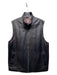 5/48 Size L Black Leather Solid Zip UP Men's Vest L