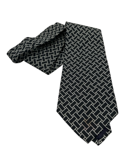 Polo Black & White Silk Abstract Men's Ties Black & White