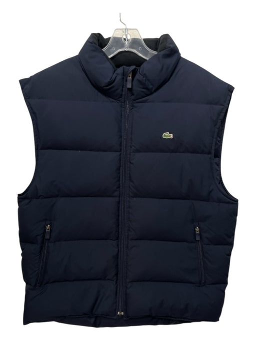 Lacoste Size 56 Navy Synthetic Solid Puffer Vest Men's Jacket Navy / 56