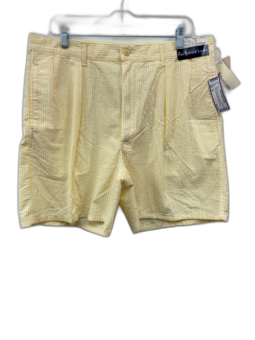 Polo NWT Size 36 Yellow & White Cotton Seersucker Khaki Men's Shorts Yellow & White / 36