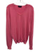 Zegna Sport Size L Pink Cotton Solid V Neck Men's Sweater Pink / L