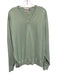 Peter Millar Size L Green Cotton Solid V Neck Men's Sweater Green / L