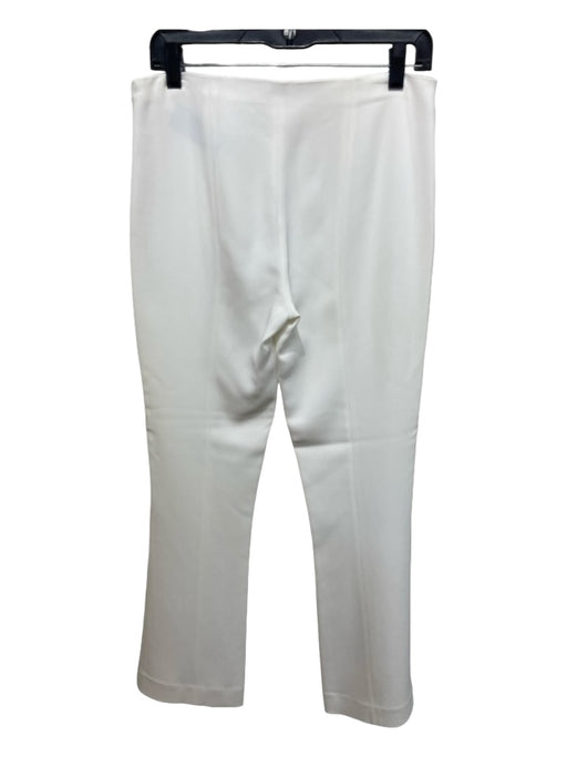 The Row Size 4 White Viscose Blend Side Zip Crease Front Trouser Pants White / 4