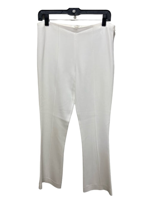 The Row Size 4 White Viscose Blend Side Zip Crease Front Trouser Pants White / 4