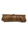 Kotur Beige & Brown Snakeskin Crystal Pleated Clutch Bag Beige & Brown / Small