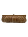 Kotur Beige & Brown Snakeskin Crystal Pleated Clutch Bag Beige & Brown / Small