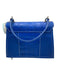 Pinnell Blue Leather Lizard Croc Square hand bag Bag Blue