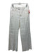 Banana Republic Size 4 Cream & Gray Linen Blend Vertical Pinstripe Pants Cream & Gray / 4