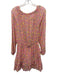 Love Shack Fancy Size XS Pink & Multi Cotton Long Sleeve Stretch neckline Dress Pink & Multi / XS