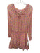 Love Shack Fancy Size XS Pink & Multi Cotton Long Sleeve Stretch neckline Dress Pink & Multi / XS