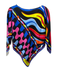Emilio Pucci Size TU Black, Blue & Multi Silk All Over Print Bandana Top Black, Blue & Multi / TU