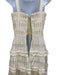 Oscar de la Renta Size 4 Cream Silk Square Neck Sleeveless Mini Dress Cream / 4