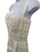Oscar de la Renta Size 4 Cream Silk Square Neck Sleeveless Mini Dress Cream / 4