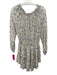 Loveshackfancy Size S Pink & blue Silk Keyhole Front Mini Long Sleeve Dress Pink & blue / S